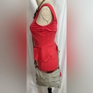 Baggallini Crossbody Travel‎ Shoulder Bag Small Taupe Adj Messenger Handbag